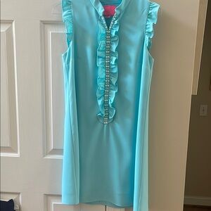Lilly Pulitzer Aqua Blue Ruffle Dress